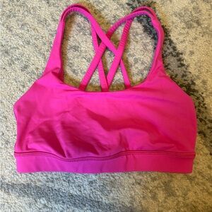 Lululemon pink energy bra size 4